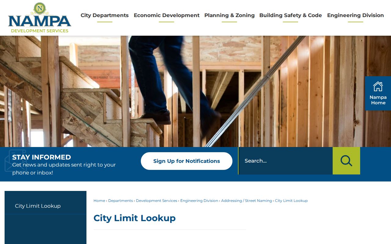 Nampa ZIP code directory city limit lookup